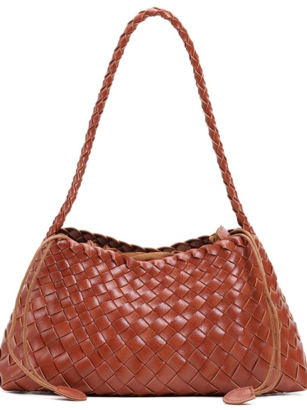 Woven Purse for Women Vegan Leather Shoulder Bag Underarm Hobo Tote Handbag